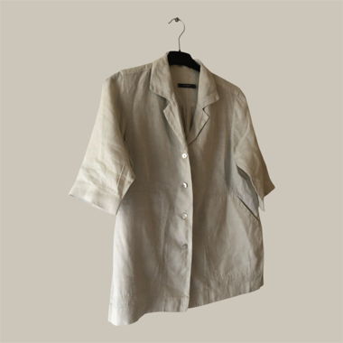 Chemise en lin beige - Minimal chic - Taille M