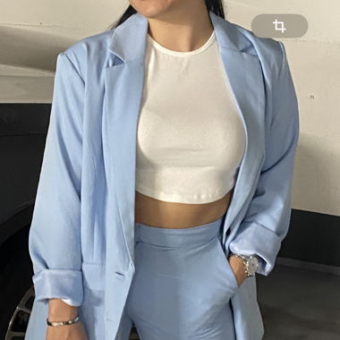 Missguided/Topshop Helleblau Hosenanzug, Gr. 36/38
