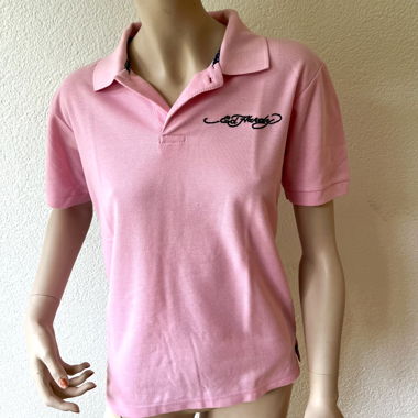 Y2K Pink Ed Hardy Polo