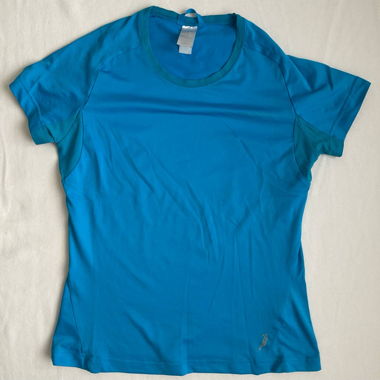 t-shirt synthétique bleu