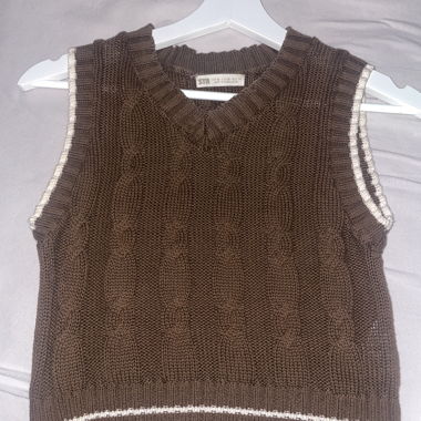 Brown Knit Vest