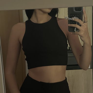Crop top noir 