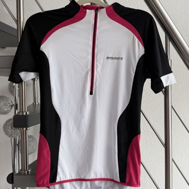 BRUNEX Radtrikot kurzarm weiss pink