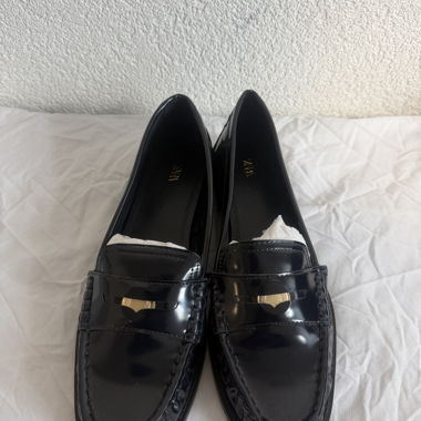 Black loafers