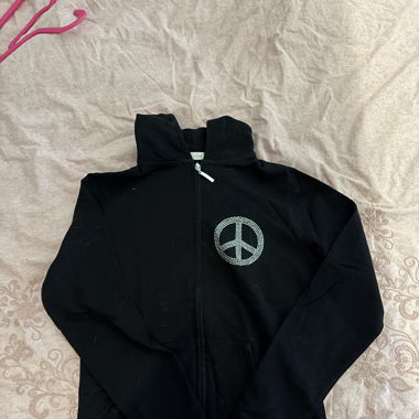 Schwarzer Reissverschluss-Pullover