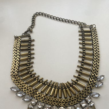 gold unique chunky necklace 