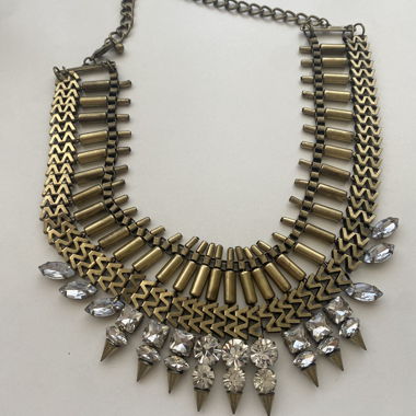 gold unique chunky necklace 