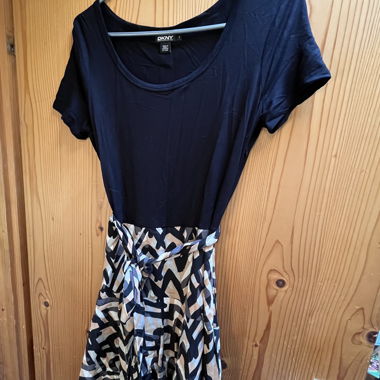 DKNY Dress with Patterned Skirt