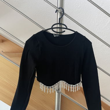 Glitzertop Zara / schwarz / XS