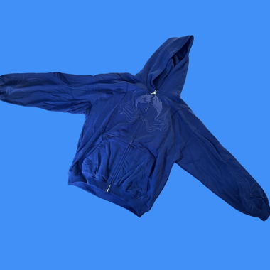 Blauer Sip Hoodie mit Tribals Y2k
