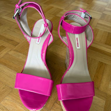 Pink Wedge Sandals