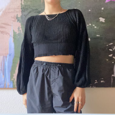  Black Crop Top