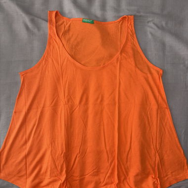 Débardeur orange Benetton