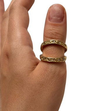 Goldene offene Double-Ring-Bague