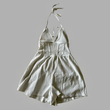 Bershka Tutina bianca con scollo halter