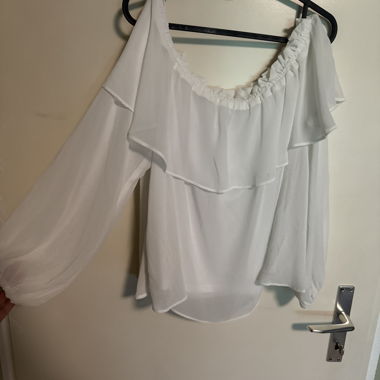 White Blouse with Ruffles