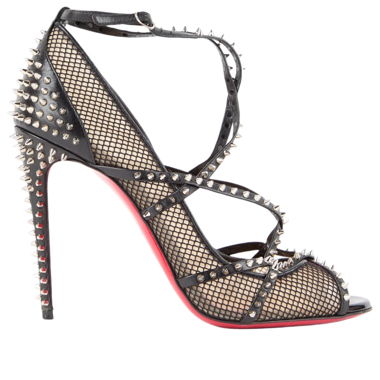 Décolleté in mesh con borchie