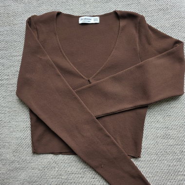 Braunes Stradivarius Crop-Top