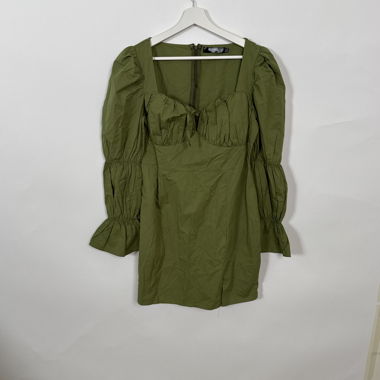 Petite Missguided green mini dress
