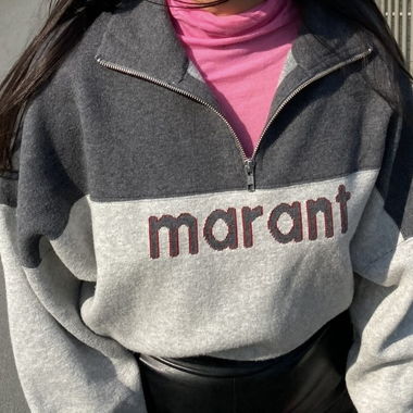 ISABEL MARANT ÉTOILE: Maglione mezza zip