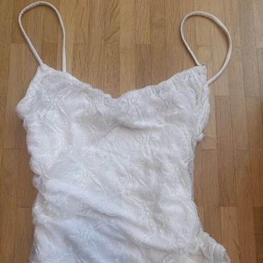 Top Vintage Y2K in Pizzo Bianco Stradivarius