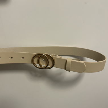 Cintura beige con doppio anello