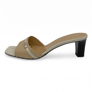 Bally Vintage Logo Plate Mule EU 38.5 Beige