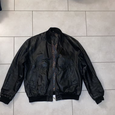 Black leather jacket