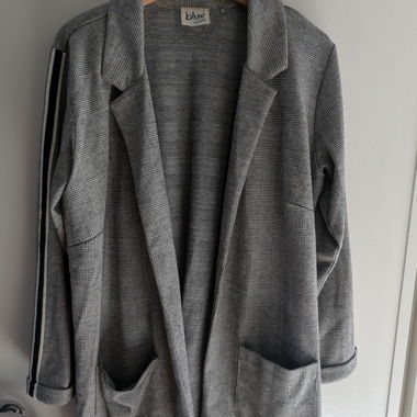 Long blazer a quadri