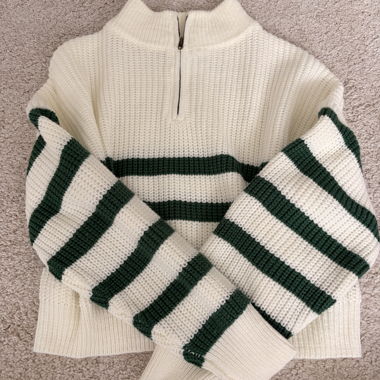 Maglione in maglia a righe
