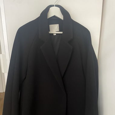 Wollmantel schwarz