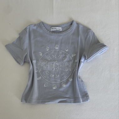 Blaues Bershka T-Shirt
