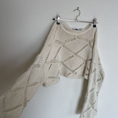 Beiger Strickpullover
