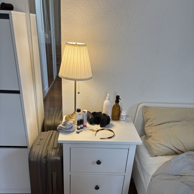 Nightstand and Lamp