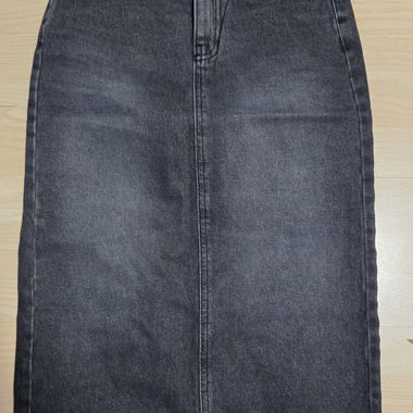 Gonna midi in jeans nera taglia S