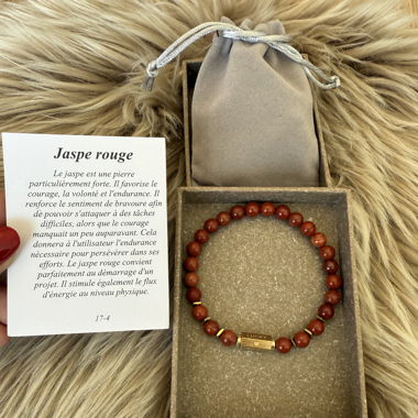 Bracelet jaspe rouge