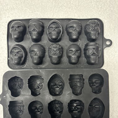Moule silicone tête de mort 