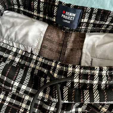 Karierte Stoffhose Large