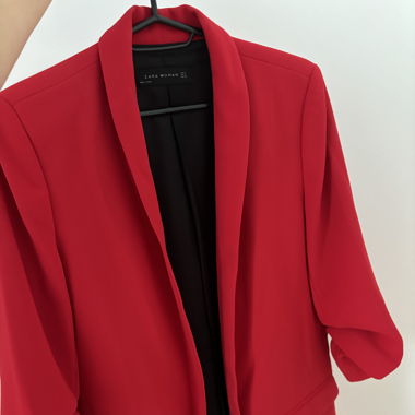 red Zara blazer