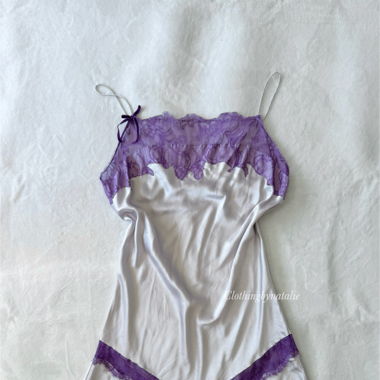 VS Purple Satin Slip Dress (M)