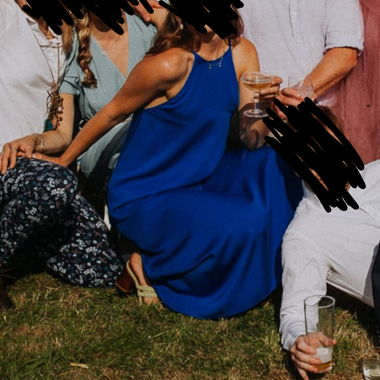 Zara blue maxi dress