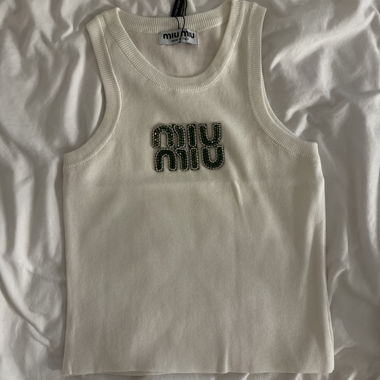 Miu Miu Stricktop mit Strass