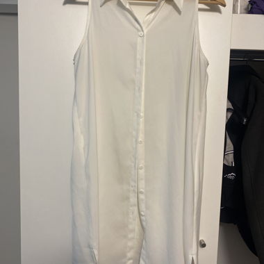 Gilet Camicia Lungo Bianco