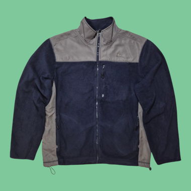 Starter Fleece Jacke, Blau-Grau, M