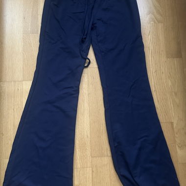 Blue flared trousers