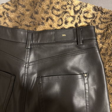 Faux leather pants