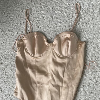 Tan and cream corset