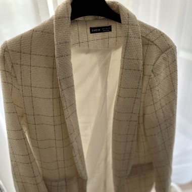 Blazer bianco con oro