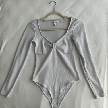 H&M white long sleeve bodysuit