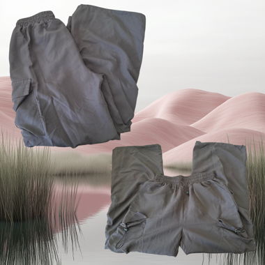 Graue Cargo-Hosen